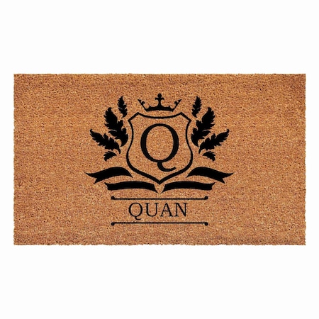 Calloway Mills Monogram Door Mat, Black, Natural, 24 in W x 36 in L 108242436Q